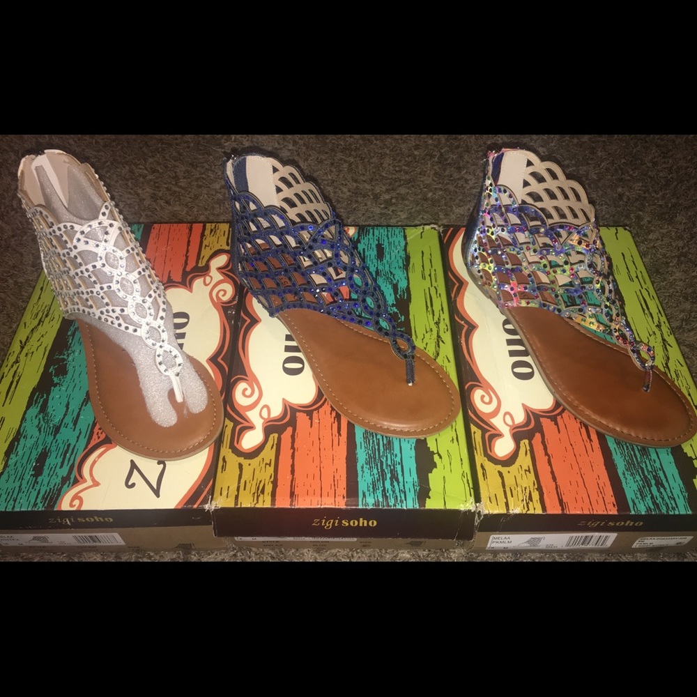3 pairs of Women's Zigi Soho Melaa sandals